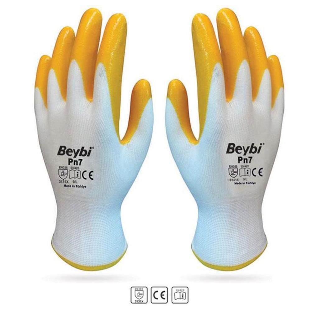 Beybi Pn7 Nitril Eldiven - Sarı