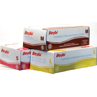 Beybi Latex Muayene Eldiveni (Pudrasız) M-100