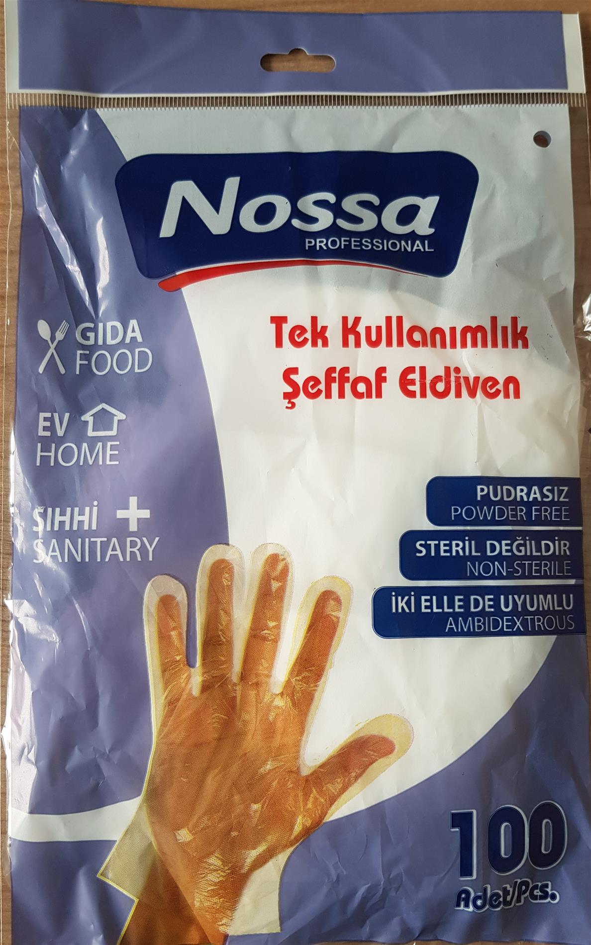 Nossa Şeffaf Poşet Eldiven