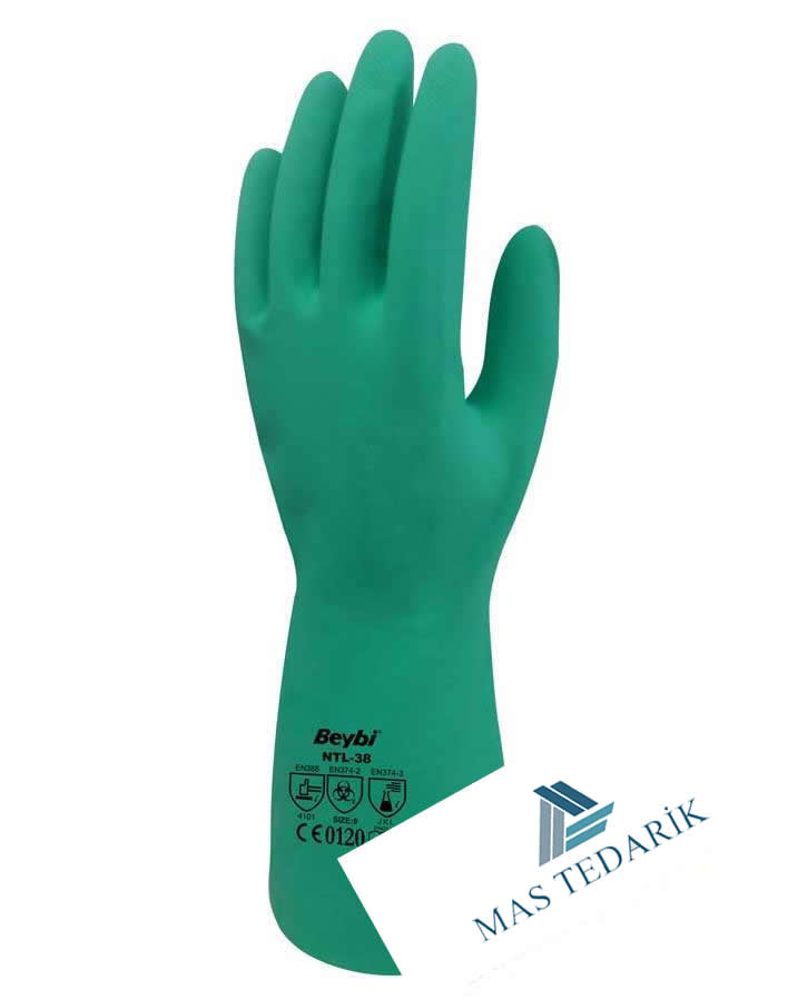 Beybi Korun Yeşil Nitril Eldiven Ntl-38