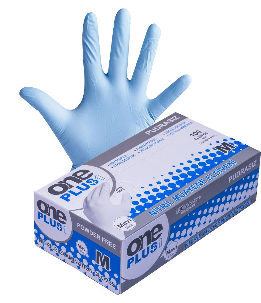 Oneplus Mavi Nitril Eldiven